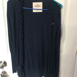 Hollister uneven ruffle sides cardigan